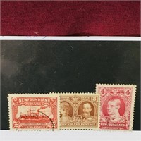 Lot Of 3 1928-29 Newfoundland Postage Stamps