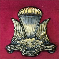 Metal Canada Airborne Insignia Plaque