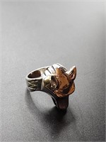 Siver Dog Ring. Size 8½.