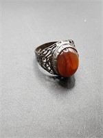 Vintage Amber Ring. Size 6½.