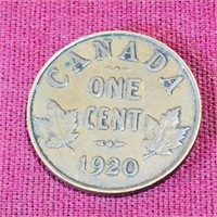 1920 Canada One Cent Coin