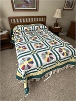 Dixie Furniture Queen/Full Oak Bed-Bedding NOT