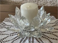 Teleflora Gift Crystal Lotus Flower Shaped Votive
