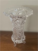 West Germany Crystal Vase 7”