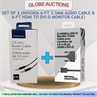 SET OF(3.5MM AUDIO CABLE + HDMI TO DVI-D CABLE)