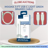 INSIGNIA 5-FT USB-C LIGHT GREEN BRAIDED CABLE