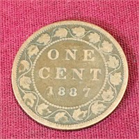 1887 Canada One Cent Coin