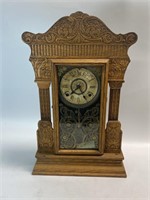 WML gilbert, Oak kitchen clock 23 inches tall,