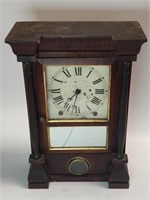 Pre 1900s 8 Day Spring Clock for Mantle 11"L x