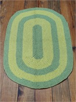 Handmade 2ft x 3ft hooked rug- Very Old