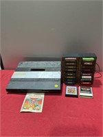 Atari 5200 console and 18 games