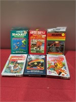 6 complete in the box Atari games