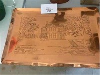 Copper etched tray- Quincy Il