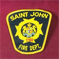 Saint John Fire Dept. Patch (Vintage)