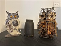 Owl decor and pot