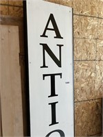 6' tall ANTIQUES sign