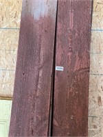 Lot of 18 - 1"x 10" exterior boards w/red paint