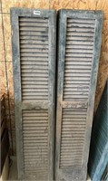 Pr. full louvered exterior  shutters (3 x bid)