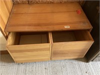 Pine cabinet w/2 sliding storage drawers