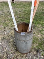 Nail keg & advertising yard sticks