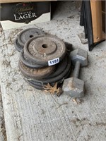 Lot of various barbell weights