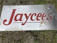 Stainless steel sign, 7' x 30"