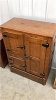 Antique oak ice box 31” wide x 41” tall x 15 1/2”