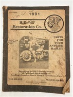 Vintage 1991 H.D. 45 Restoration Company Catalog