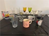 Assorted glasses/ cups