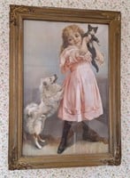 "No You Don't" Victorian Framed Litho