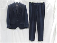 Navy Pant Suit Blazer Size 6 Slacks 4