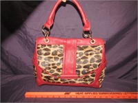 Red Hype Leather Hand Bag w/ Extra Shoulder Strap
