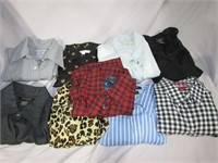 9 Button Down Tops Size S & SP