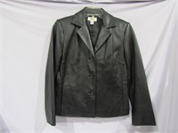 Talbots Petite Leather Jacket Size 4