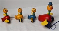 Vintage Fisher Price Duck Family Pull Toy