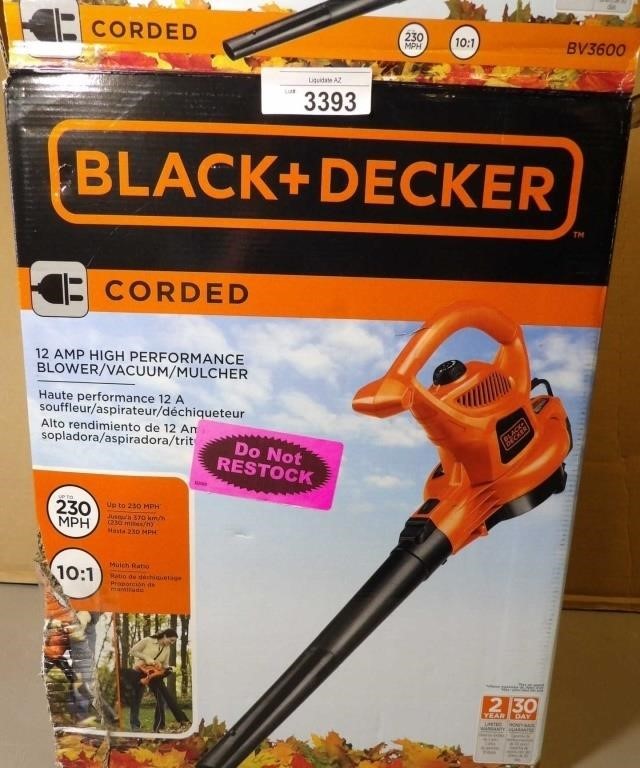 Black + Decker Corded 12amp Blower