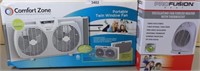 Portable Twin Window Fan & Oscillating Heater