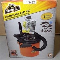 Armor All Portable Wet Dry Vac  2hp