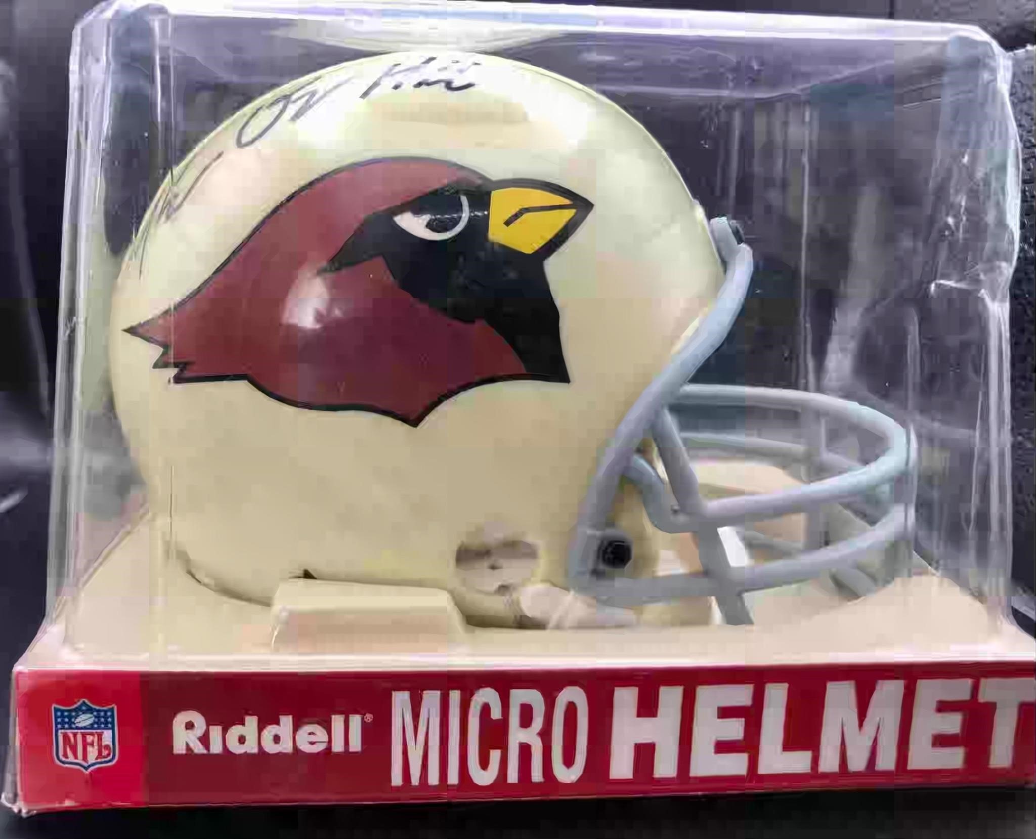 Signed Arizona Cardinals Mini Helmet