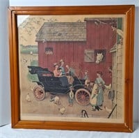 Norman Rockwell "Model T" Framed Picture