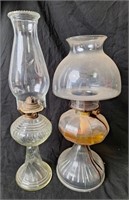 2 Oil Lamps, Vintage