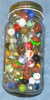 Large Jar of vintage marbles