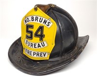 Cairns Leather Fire Helmet (No. Bruns, New Jersey)