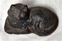 Cast Iron Cat Paperweight, Vintage