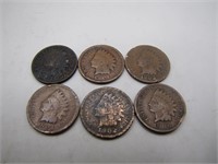 Lot of 9 Early 1900's Indian Head Pennies