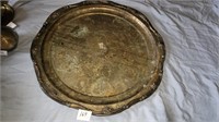 Antique Silver Charger Plate Large