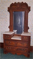 Eastlake Style Marble Top Dresser