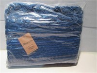 NEW  100% COTTON HAND WOVEN RUG- BLUE 24"x36"