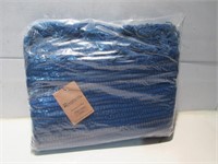 NEW  100% COTTON HAND WOVEN RUG- BLUE 24"x36"