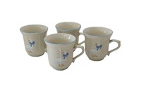 Vintage Set Of 4 Goose Stoneware Mugs J141